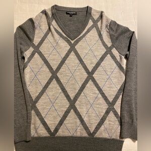 Express Wool Gray Argyle Sweater